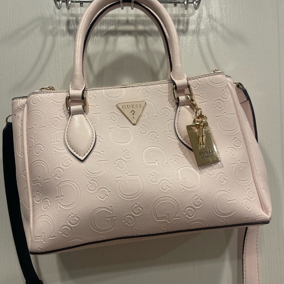 Guess Handbags - GUESS Light Pink Logo Satchel